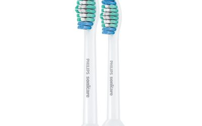 Philips Sonicare Simply Clean replacement toothbrush heads, HX6012/04, 2-pk