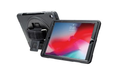 CTA Digital PAD-PCGK10 Protective Case with Built-in 360deg Rotatable Grip Kickstand for iPad 10.2 In. 7th Generation