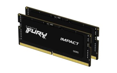 Kingston FURY Impact 32GB (2 x 16GB) 262-Pin DDR5 SO-DIMM DDR5 6000 (PC5 48000) Laptop Memory Model KF560S38IBK2-32