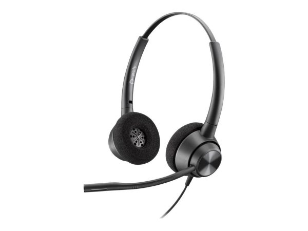 HP EncorePro Headset - Stereo - Wired - On-ear - Binaural - Ear-cup - Noise Cancelling Microphone - Black - Image 2