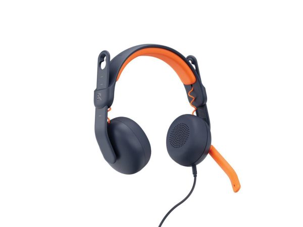 Logitech Zone Learn Headset - Stereo - USB Type C - Wired - On-ear - Binaural - Circumaural - 4.30 ft Cable - Omni-directional Microphone - Noise Canceling - Classic Blue