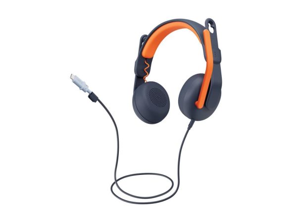 Logitech Zone Learn Headset - Stereo - USB Type C - Wired - On-ear - Binaural - Circumaural - 4.30 ft Cable - Omni-directional Microphone - Noise Canceling - Classic Blue - Image 3