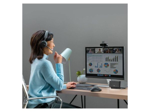 Logitech Zone Wireless 2 Headset - Wireless - Bluetooth - 164 ft - 20 Hz - 20 kHz - Over-the-head - Omni-directional, MEMS Technology Microphone - Graphite - Image 2