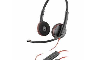 Poly Blackwire 3220 Stereo USB-A Headset TAA (Bulk) – Stereo – USB Type A – Wired – 32 Ohm – 20 Hz – 20 kHz – Over-the-head – Binaural – Supra-aural – Noise Cancelling Microphone – Noise Canceling – B