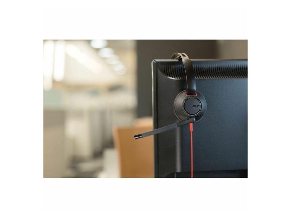 Poly Blackwire C5210 USB-C Headset + Inline Cable TAA - Mono - USB Type C, Mini-phone (3.5mm) - Wired - 32 Ohm - 20 Hz - 20 kHz - Over-the-head - Monaural - 7.10 ft Cable - Noise Canceling - Black - T - Image 4