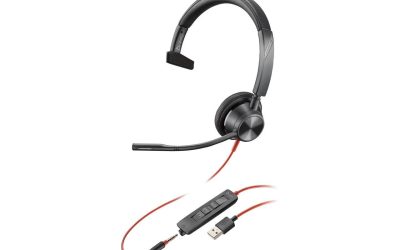 Poly Blackwire 3315 USB-A Headset TAA – Mono – Mini-phone (3.5mm), USB Type A – Wired – 32 Ohm – 20 Hz – 20 kHz – On-ear – Monaural – Ear-cup – 7 ft Cable – Omni-directional Microphone – Noise Canceli