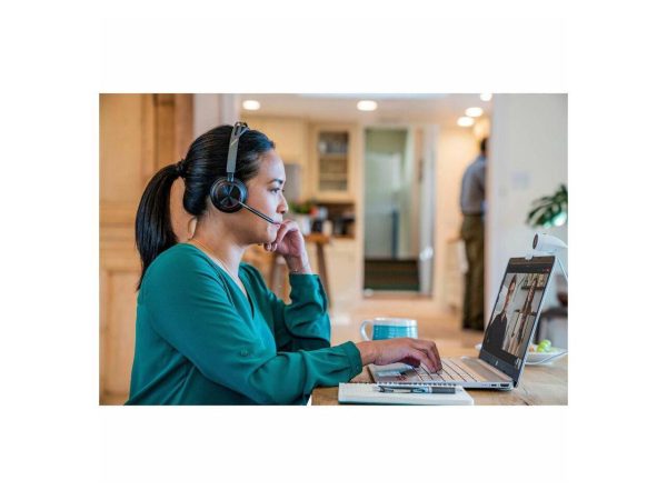 Poly Voyager Focus 2 Headset - Google Assistant, Siri - Stereo - USB Type A - Wired/Wireless - Bluetooth - 164 ft - On-ear - Binaural - Ear-cup - MEMS Technology, Electret Condenser, Noise Cancelling - Image 3
