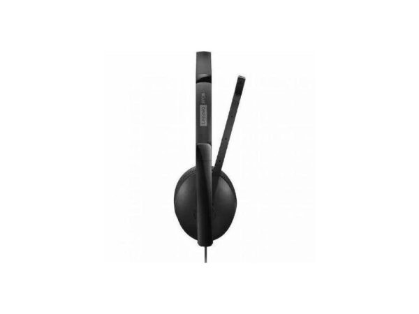 Lenovo Wired VoIP Headset (Teams) - Stereo - USB Type C - Wired - 2.2 Kilo Ohm - 20 Hz - 20 kHz - Over-the-head - Binaural - Ear-cup - 5.86 ft Cable - Noise Cancelling Microphone - Black - Image 5