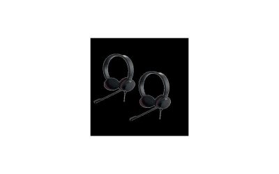 Jabra Evolve 20 UC Duo Headset Optimized For Unified Communication (2Pack)