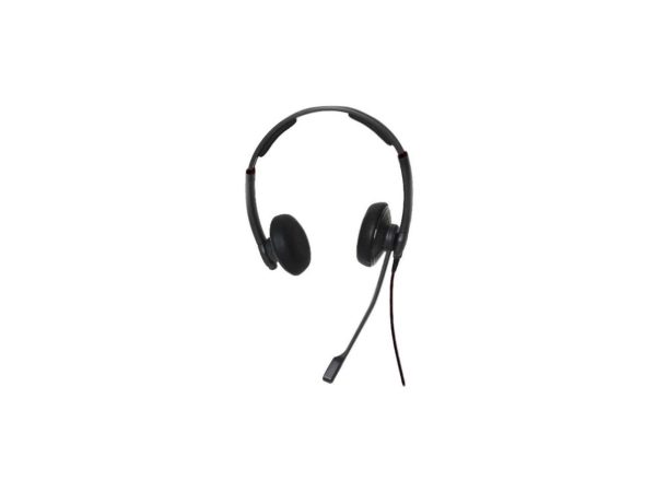 DataLocker AlphaTalk Headset - Stereo - Mini-phone (3.5mm) - Wired - 32 Ohm - 20 Hz - 20 kHz - Over-the-head - Binaural - Supra-aural - 7.80 ft Cable - Noise Cancelling Microphone - Black - TAA Compli - Image 2