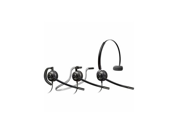 Poly - Mono - Mini-phone (3.5mm) - Wired - 20 Hz - 16 kHz - On-ear - Monaural - Ear-cup - 2.92 ft Cable - Omni-directional, Noise Cancelling Microphone - Black