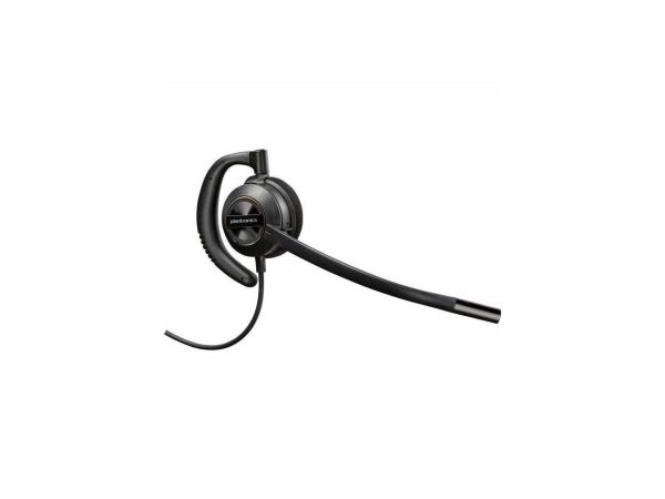 Poly - Mono - Mini-phone (3.5mm) - Wired - 20 Hz - 16 kHz - On-ear - Monaural - Ear-cup - 2.92 ft Cable - Omni-directional, Noise Cancelling Microphone - Black - Image 2