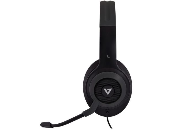 V7 Premium Over-Ear Stereo Headset with Boom Mic HC701 - Image 4