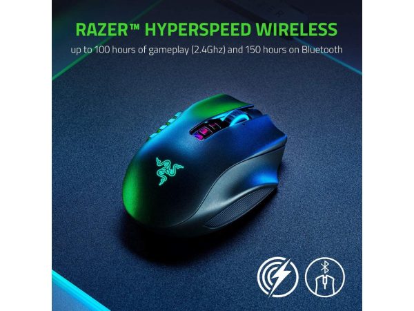 Razer Naga Pro Wireless Gaming Mouse: Interchangeable Side Plate w/ 2, 6, 12 Button Configurations - Focus+ 20K DPI Optical Sensor - Fastest Gaming Mouse Switch - Chroma RGB Lighting - Image 5