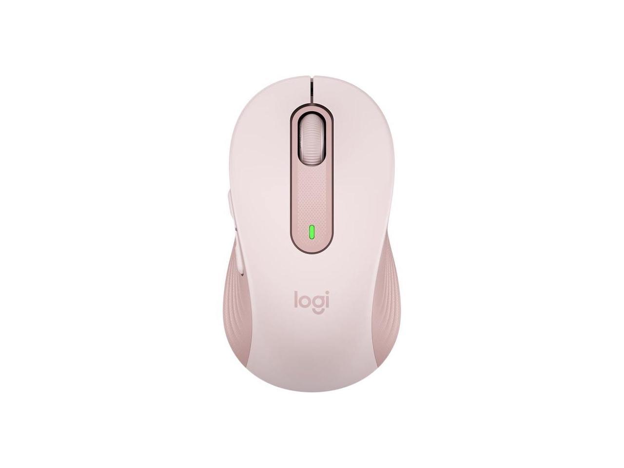 Logitech Signature M650 Mouse - Optical - Wireless - Bluetooth/Radio Frequency - Rose - USB - 2000 dpi - Scroll Wheel - 5 Button(s) - 5 Programmable Button(s) - Medium Hand/Palm Size