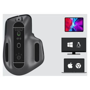 Logitech MX Master 3S for Business - Full-size Mouse - Darkfield - Wireless - Bluetooth - Yes - Graphite - USB Type A - 8000 dpi - Scroll Wheel - 7 Button(s) - Right-handed Only