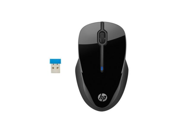 HP Wireless Mouse X3000 G2 (28Y30AA, Black) up to 15-Month Battery, Scroll Wheel, Side Grips for Control, Travel-Friendly, Blue LED, Powerful 1600 DPI Optical Sensor, Win XP, 8, 11 Compatible