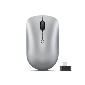 Lenovo Go Wireless Vertical Mouse - Optical - Wireless - 2.40 GHz - Storm Gray - USB Type A - 2400 dpi - Scroll Wheel - 6 Button(s) - 3 Programmable Button(s)