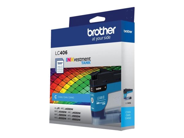 Brother LC406CS INKvestment Ink 1500 Page-Yield Cyan - Image 2