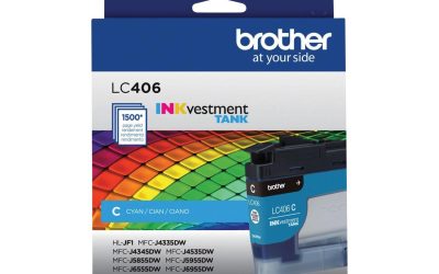 Brother LC406CS INKvestment Ink 1500 Page-Yield Cyan