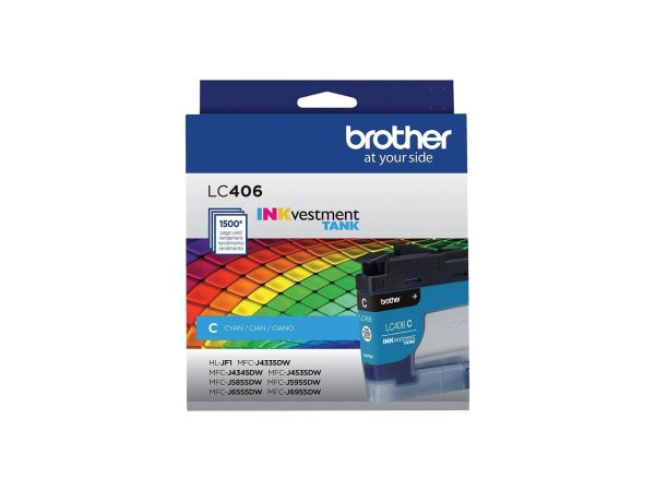 Brother LC406CS INKvestment Ink 1500 Page-Yield Cyan - Image 4