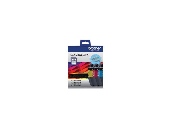 Brother Original High Yield Ink Cartridge Cyan Magenta Yellow 3 Pack LC402XL3PKS - Image 2