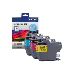Brother Original High Yield Ink Cartridge Cyan Magenta Yellow 3 Pack LC402XL3PKS