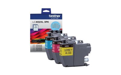 Brother Original High Yield Ink Cartridge Cyan Magenta Yellow 3 Pack LC402XL3PKS