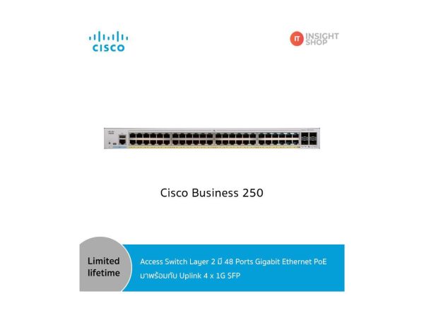 Cisco 250 CBS250-48P-4X 48 Port SFP+ L2 Managed Ethernet Switch CBS25048P4XNA - Image 2