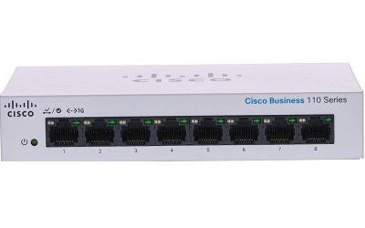 Cisco Business CBS110-8T-D Unmanaged Switch | 8 Port GE | Desktop | Ext PS | Limited Lifetime Protection (CBS110-8T-D-NA)