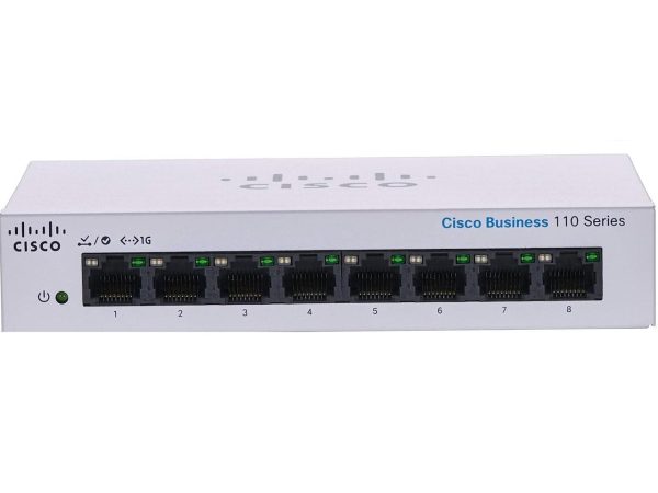 Cisco Business CBS110-8T-D Unmanaged Switch | 8 Port GE | Desktop | Ext PS | Limited Lifetime Protection (CBS110-8T-D-NA)