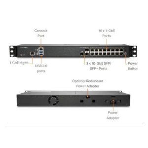 SonicWall Gen 7 NSa Series 2700 - Essential Edition - security appliance - with 3 years Essential Protection Service Suite - 10 GigE - 1U - SonicWall Promotional Tradeup - rack-mountable Model 03-SSC-