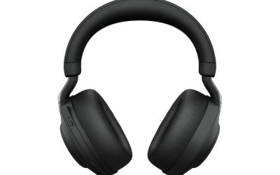 Jabra Evolve2 85 UC Wireless Headphones with Link380a, Stereo, Black – Wireless Bluetooth Headset for Calls and Music, 37 Hours of Battery Life, Advanced Noise Cancelling Headphones