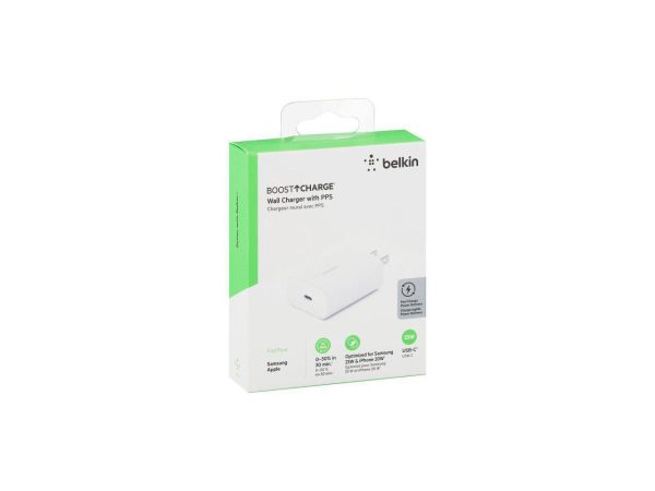 Belkin 25W USB-C AC Wall Charger Adapter White WCA004DQWH - Image 2
