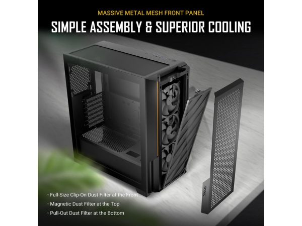 Antec Performance Series P20C, Massive Metal Mesh Front Panel, 3 x 120mm PWM Fans, Type-C 3.2 Gen2 Ready, 2 x 360 mm Radiator Simultaneously, GPU Bracket, Mid-Tower E-ATX PC Case - Image 2