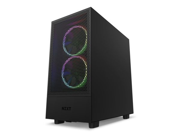 NZXT H5 Flow - All Black CC-H51FB-01 Black SGCC Steel, Tempered Glass ATX, Micro-ATX, mini-ITX Computer Cases - Image 4