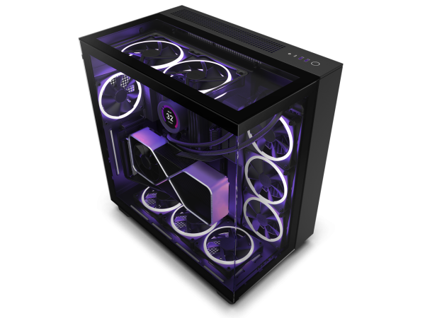 NZXT H9 Elite - All Black - CM-H91EB-01 - Premium Dual-Chamber - Mid-Tower - RGB Fans - Case - Image 4