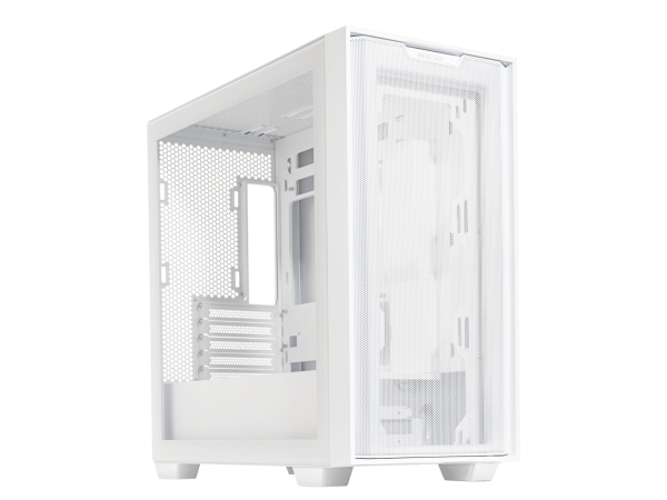 ASUS A21/WHT// Micro ATX Computer Case Steel / Plastic / Tempered Glass-White