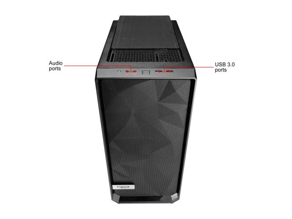 Fractal Design Meshify C Black ATX High-Airflow Compact Light Tint Tempered Glass Mid Tower Computer Case - Image 4