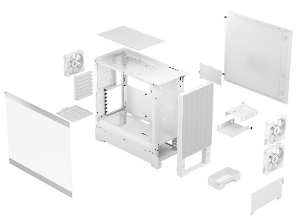 Fractal Design Pop Air RGB White TG ATX High-Airflow Clear Tempered Glass Window Mid Tower Computer Case - Image 4