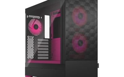 Fractal Design Pop Air RGB Black Magenta Core TG ATX High-Airflow Clear Tempered Glass Window Mid Tower Computer Case