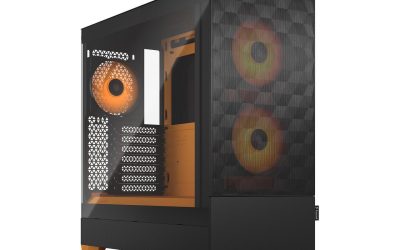 Fractal Design Pop Air RGB Black Orange Core TG ATX High-Airflow Clear Tempered Glass Window Mid Tower Computer Case