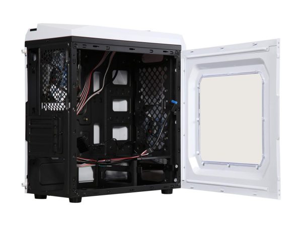 DIYPC DIY-F2-W White SPCC Micro ATX Mini Tower Computer Case - Image 5