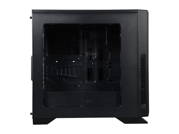 DIYPC Silence-BK-Window Black Dual USB 3.0 ATX Mid Tower Silent Computer Case with Build-in 3 x White Fans (2 x 120mm Fan x Front, 1 x 120mm Fan x rear), w/Fan Controller - Image 4