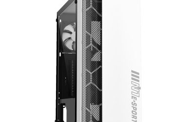 DIYPC DIY-S08-W White USB 3.0 Steel / Tempered Glass ATX Mid Tower Computer Case, 1 x 120mm Fan x Rear (Pre-Installed)