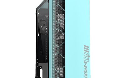 DIYPC DIY-S08-G Green USB 3.0 Steel / Tempered Glass ATX Mid Tower Computer Case, 1 x 120mm Fan x Rear (Pre-Installed)