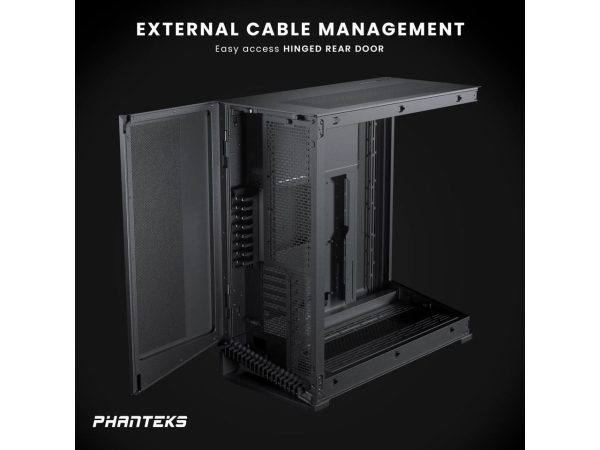 Phanteks NV9, Showcase Full-Tower Chassis, High Airflow Performance, Integrated D/A-RGB Lighting, Seamless Tempered Glass Design, 11x 140mm Fan Positions, Black - Image 5