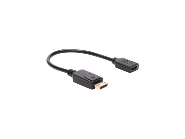 Tripp Lite P136-001 DisplayPort to HDMI Video Adapter Video Converter, HDCP, Black (M/F), 1 ft.
