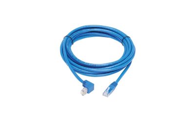 TRIPP LITE N204-020-BL-DN 20 ft. Cat 6 Blue Down-Angle Cat6 Gigabit Molded UTP Ethernet Cable (RJ45 Right-Angle Down M to RJ45 M)