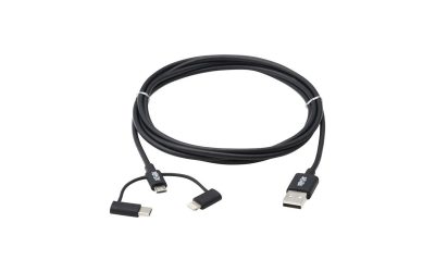 Tripp Lite M101-006-LMC-BK Black Universal USB-A to Lightning, USB Micro-B and USB-C Sync/Charge Cable, MFi Certified – 6 ft. (1.8 m)